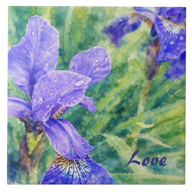 Azulejo De Cerâmica Íris de Primavera (Frente)
