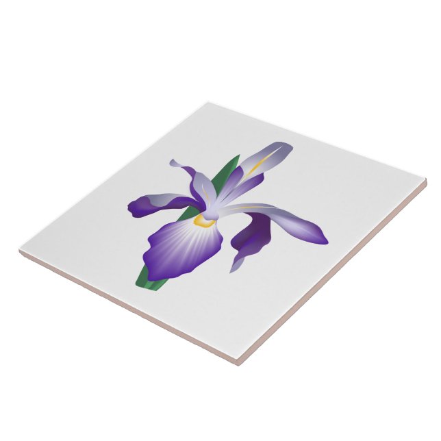 Azulejo De Cerâmica Iris Flower (Lateral)
