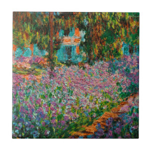 Azulejo De Cerâmica Íris Jardim Monet Giverny flores