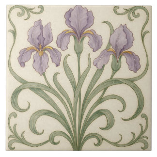 Azulejo De Cerâmica Iris Reverie: Nouveau Botanical