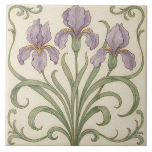 Azulejo De Cerâmica Iris Reverie: Nouveau Botânico