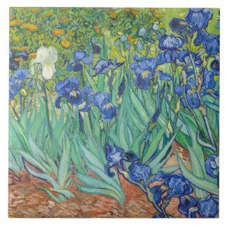 Azulejo De Cerâmica Írises (1889) Vintage Art de Vincent Van Gogh
