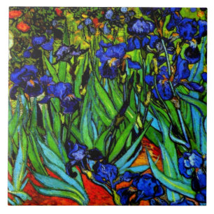 Azulejo De Cerâmica Irises, a famosa pintura floral de Van Gogh