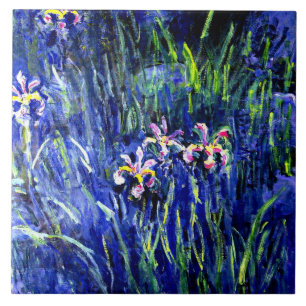 Azulejo De Cerâmica Irises, famosa pintura floral de Claude Monet