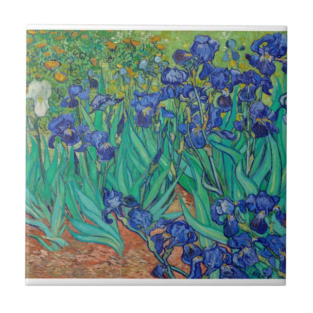 Azulejo De Cerâmica Irises Vincent Van Gogh (Frente)