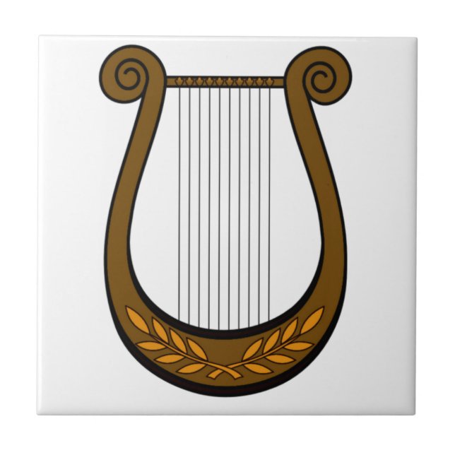 Azulejo De Cerâmica Irish Harp (Frente)