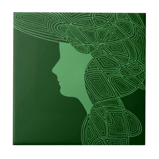 Azulejo De Cerâmica Irish Lass (Frente)