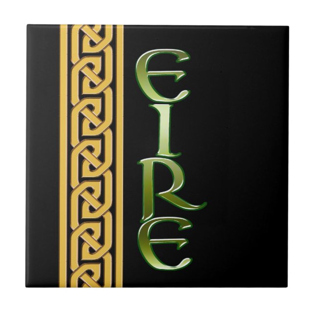 Azulejo De Cerâmica Irlandês preto (Frente)