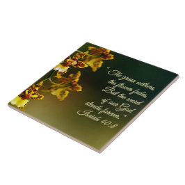 Azulejo De Cerâmica Isaiah 40:8 Inspiracional