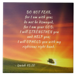 Azulejo De Cerâmica Isaiah 41:10 Não tenha medo por eu estar com você