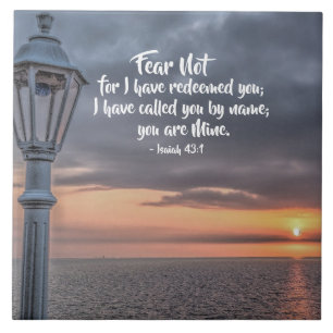 Azulejo De Cerâmica Isaiah 43"1 Eu te chamei pelo nome que você é meu