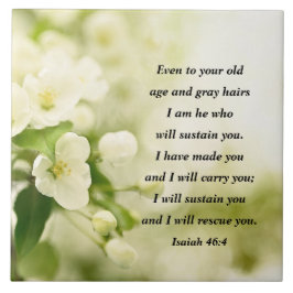 Azulejo De Cerâmica Isaiah 46:4 Eu sou Ele que vai sustentar você