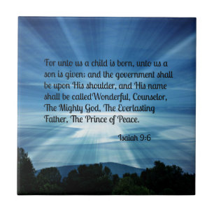 Azulejo De Cerâmica Isaiah 9:6 Para nós, uma criança é nascer...