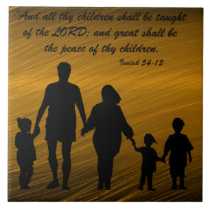 Azulejo De Cerâmica Isaías 54:13