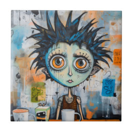 Azulejo De Cerâmica Isak Inkwell segunda-feira de manhã chorão