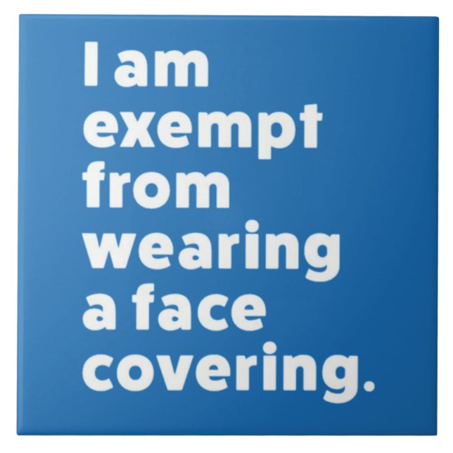 Azulejo De Cerâmica Isento de Vestir uma cobertura de rosto (Frente)