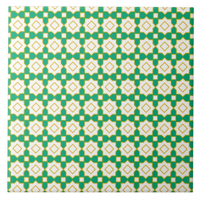 Azulejo De Cerâmica Islamic geometric pattern tile (Frente)