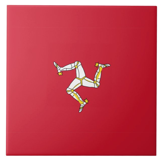 Azulejo De Cerâmica Isle of Man flag  (Frente)
