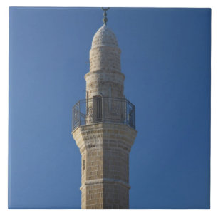 Azulejo De Cerâmica Israel, Tel Aviv, Jafa, minarete da mesquita