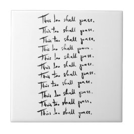 Azulejo De Cerâmica Isso também vai passar! Citação inspiradora