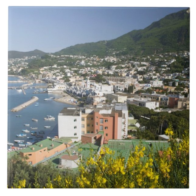 Azulejo De Cerâmica ITÁLIA, Campânia (baía de Nápoles), ISCHIA, LACCO (Frente)
