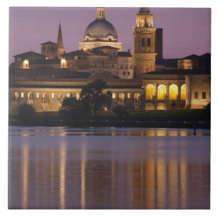 Azulejo De Cerâmica Itália, Província de Mantua, Mantua. Vista da cida