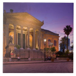 Azulejo De Cerâmica Itália, Sicília, Palermo, Ópera do Teatro Massimo