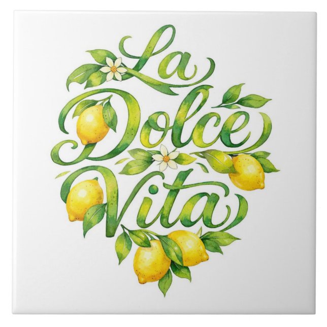 Azulejo De Cerâmica Italian Ceramic Lemon La Dolce Vita (Frente)