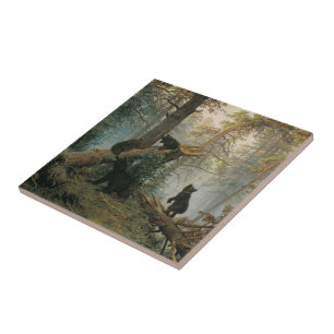 Azulejo De Cerâmica Ivan Shishkin - Manhã na Floresta dos Pinheiros