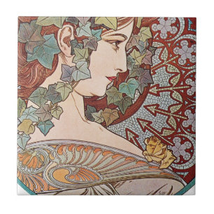 Azulejo De Cerâmica Ivy Art Nouveau