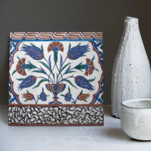 Azulejo De Cerâmica Iznik Palácio Topkapi Vermelho Verde Azul