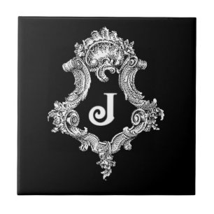 Azulejo De Cerâmica J Monograma Inicial