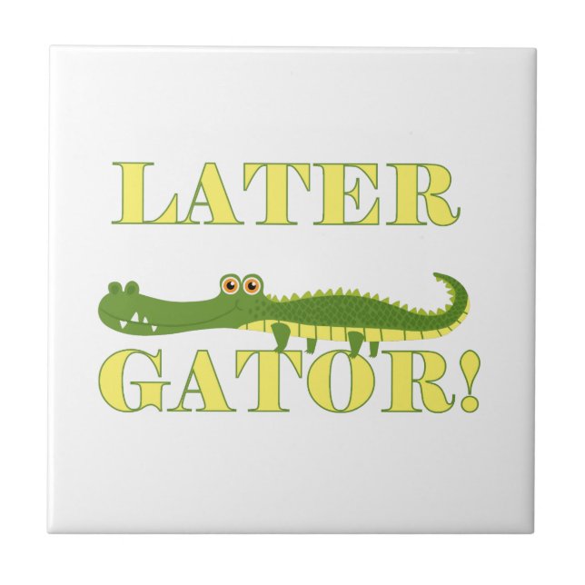 Azulejo De Cerâmica Jacaré mais atrasado (Frente)