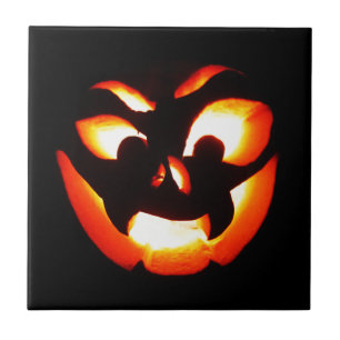 Azulejo De Cerâmica Jack-O-Lanterna do vampiro