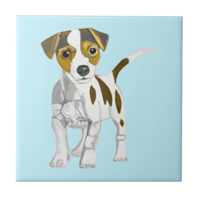 Azulejo De Cerâmica Jack Russell Terrier (Frente)