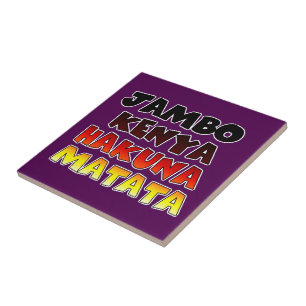 Azulejo De Cerâmica Jambo Kenya Hakuna Matata