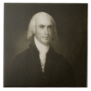 Azulejo De Cerâmica James Madison, 4o Presidente dos Estados Unidos