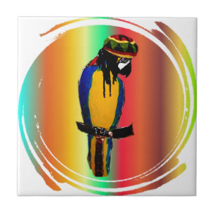 AZULEJO DE CERÂMICA  JAMMIN PARROT