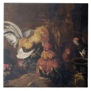 Azulejo De Cerâmica Jan Fyt Cockwar