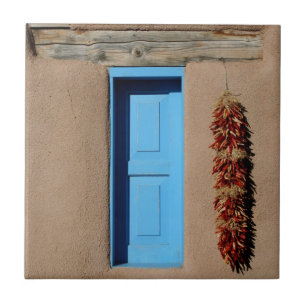 Azulejo De Cerâmica Janela Azul do Taos