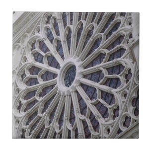 Azulejo De Cerâmica Janela cor-de-rosa da fachada ocidental, c.1270