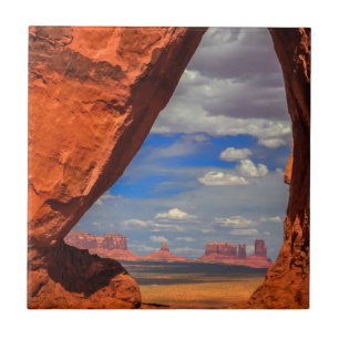 Azulejo De Cerâmica Janela de rocha para o Monument Valley, AZ