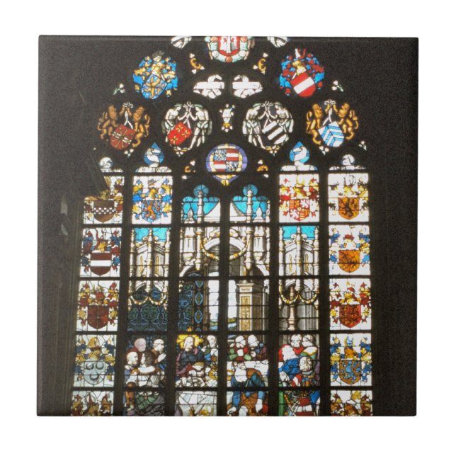 Azulejo De Cerâmica Janela de vitral medieval, Holland (Frente)