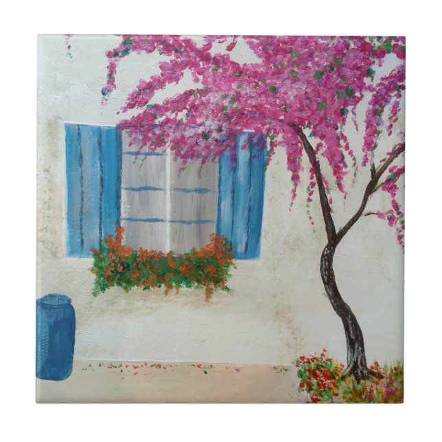 Azulejo De Cerâmica janela grega (Frente)