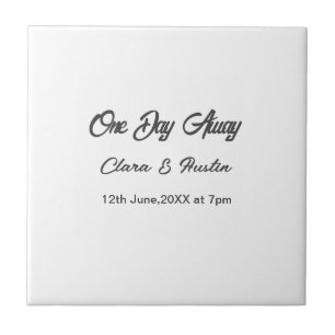 Azulejo De Cerâmica jantar de ensaio Um dia longe noite antes nome da