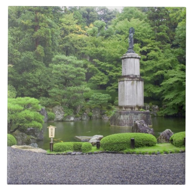 Azulejo De Cerâmica Japão, Kyoto, Jardim de Pedra Ciente (Frente)