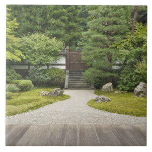 Azulejo De Cerâmica Japão, Kyoto, Jardim do Templo de Sennyuji