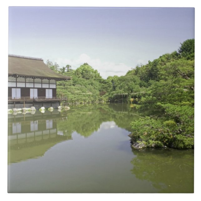 Azulejo De Cerâmica Japão, Kyoto, Jardim Japonês do Santuário Heiano 2 (Frente)