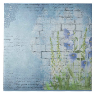 Azulejo De Cerâmica Jardim Azul