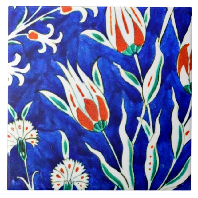 Azulejo De Cerâmica Jardim bonito (tulipas) (Frente)